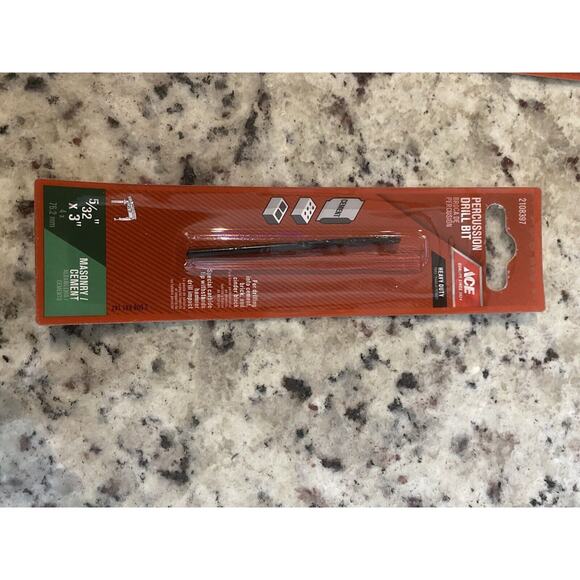 QTY (9) ACE 2108397 PERCUSSION DRILL BIT 5/32" X 3" MASONRY/CEMENT FREE SHIPPING - Picture 2 of 2